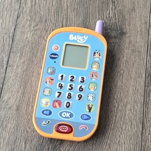 Orange and Blue Toy Phone
